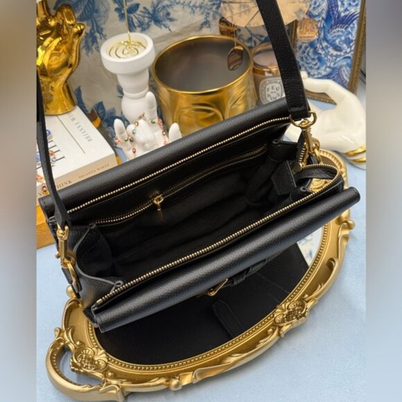 🆕 OROTON 🧿 NWOT Margot Crossbody, Black Pebble Leather - Picture 11 of 16